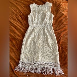 Lulus Kenna White Crochet Lace Sleeveless Bodycon Dress